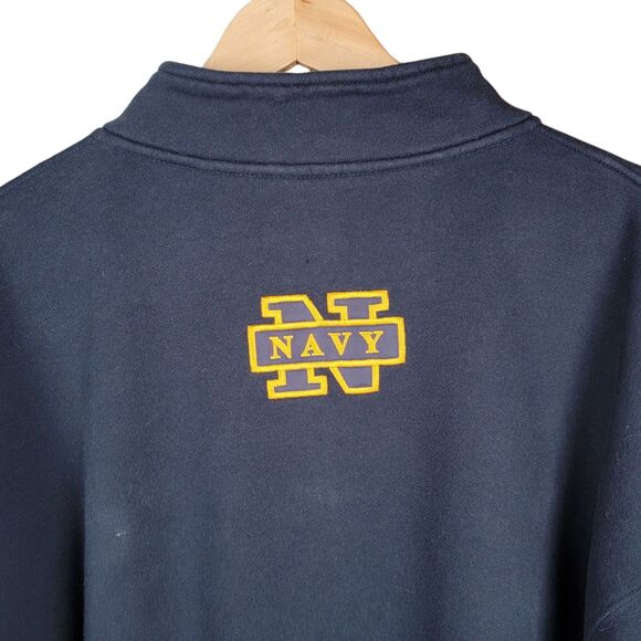 Vintage US Navy Jacket Men's XL Champion NCAA Naval Academy Full Zip Logo 90's - Picture 5 of 9